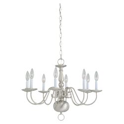 Preston 8 Light Chandelier in Brushed Nickel