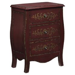 Irondale 3 Drawer Chest in Textured Red