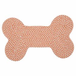 Dog Bone Houndstooth Bright Pet Mat in Orange