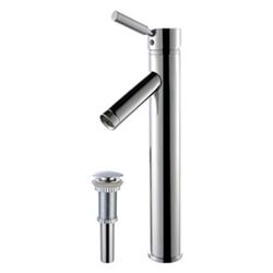 Sheven Vessel Sink Faucet with Pop Up Drain in Chrome
