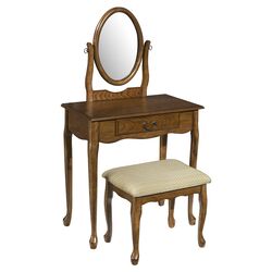 Woodland Vanity & Stool Set in Cherry