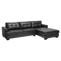 Baxton Studio Dobson Sectional in Black