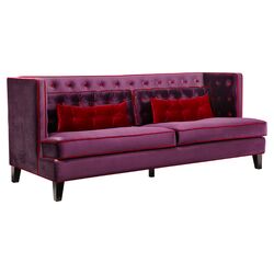 Moulin Upholstered Sofa in Purple & Red