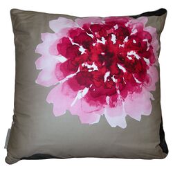 Allison Cotton Pillow in Grey & Pink