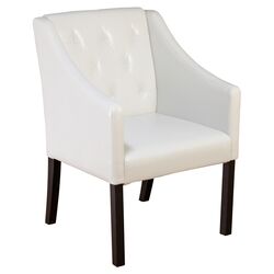 Tufted Guest Arm Chair in White