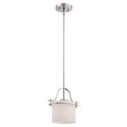 Couture 1 Light Mini Pendant in Polished Nickel
