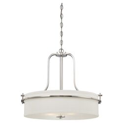 Couture 3 Light Pendant in Polished Nickel