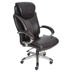 Health & Wellness High-Back Office Chair in Brown with Arms