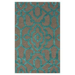 Fancy Ornate Trellis Charcoal Rug