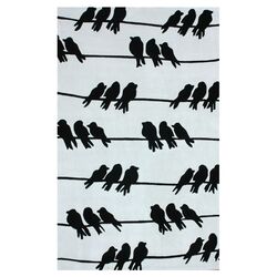 Cine Birds On A Wire Light Grey Rug