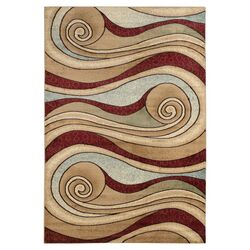 Waves Brown & Blue 5' x 8' Rug