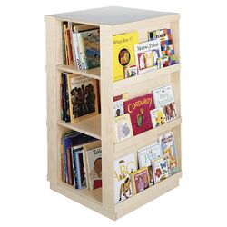 Big Book Four Sided Library Book Shelves in Natural