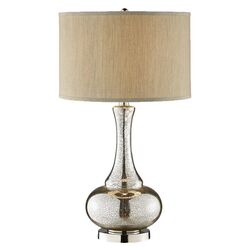 Casual Elegance Glass Gourd Table Lamp in Chrome