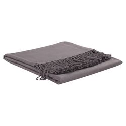 Solid Bamboo Viscose Throw in Slate