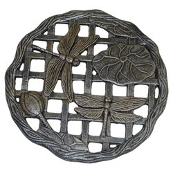 Steppers Dragonfly Stepping Stone in Antique Pewter