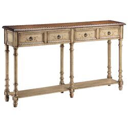 Priapus Double Console Table in Antique Dusty Linen