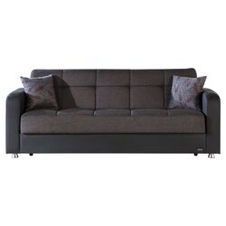 Vision Three Seat Sleeper Sofa in Gray