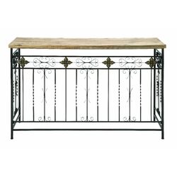 Iacchus Rustic Console Table in Black