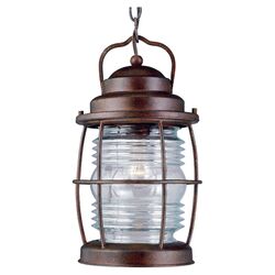 Mackenzie 1 Light Hanging Lantern in Gilded Copper