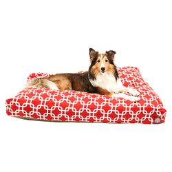 Links Rectangle Pet Bed in Red