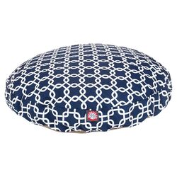 Links Round Pet Bed in Navy Blue