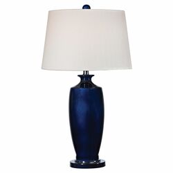 Ceramic Table Lamp in Navy Blue
