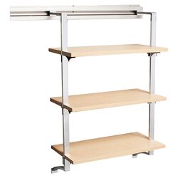 Closet Tall Shelf Dividers in Chrome (Set of 4)