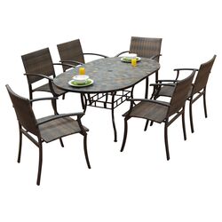 Riviera 3 Piece Dining Set in Black