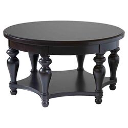 Delia Floral End Table in Black