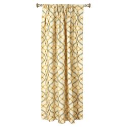 Leaves Rod Pocket Curtain in Sea Glass