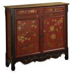 Scroll Console Table in Light Cherry