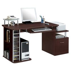 Compact Computer Desk in Espresso