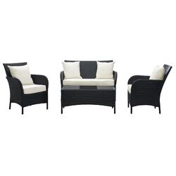 Malibu 5 Piece Seating Group in White with Peridot Cushions