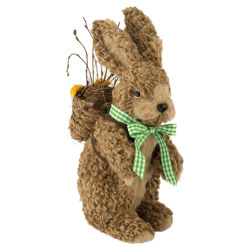 Bunny with Knapsack Figurine in Brown