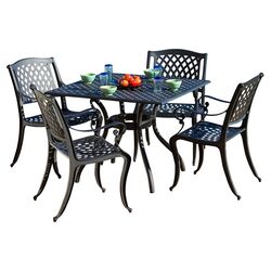 Colchester 5 Piece Dining Set in Black & Gray
