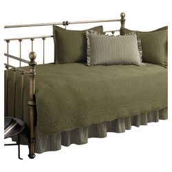 Laura Ashley Rowland Breeze Quilted Twin Daybed Set in Sage