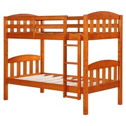 Alder Twin Over Twin Bunk Bed in Silver