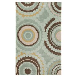 Reese Geometric Circles Ivory Rug