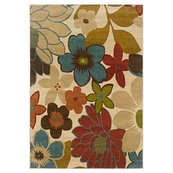 Holly Floral Blue & Brown Rug