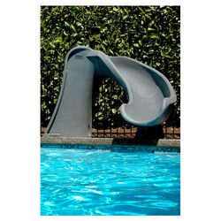 2 Piece Pool Fan Deck & Ladder Set in Gray