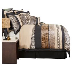 Lake Como 4 Piece Comforter Set in Gray