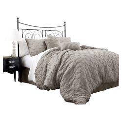 Milan Comforter Set in Grey and Blue