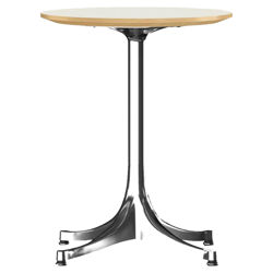 Eames Molded Fiberglass Side Chair with Dowel Base in Parchment