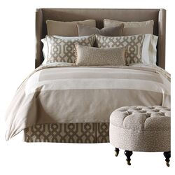 Smocked Duvet Cover in Dove Gray