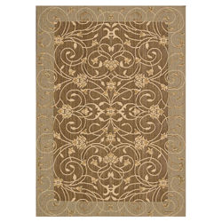 Yarmouth Floral Bordered Blue & Beige Rug
