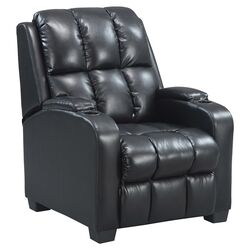 Home Theater 3 Seat Leather Recliner in Brown