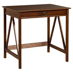 Harry End Table in Distressed Black