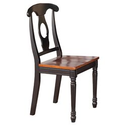 Pane Side Chair in Black & Oak (Set of 2)
