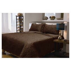 French Tile Bedspread in Deep Red