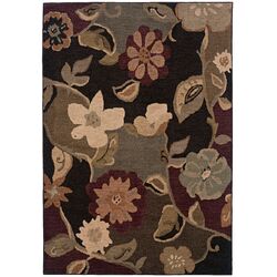 Max Floral Stone & Blue Rug